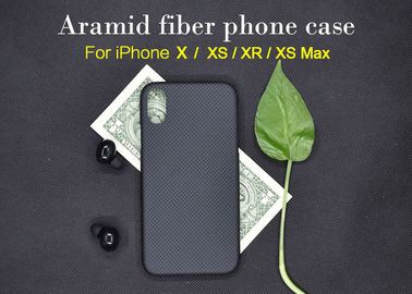 저항하는 보통 작풍 아이폰 x를 위한 진짜 Aramid 섬유 전화 상자를 긁으십시오