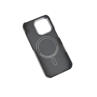아이폰 16 프로용 맞춤형 금속 프레임 자기 아라미드 탄소 섬유 전화 케이스