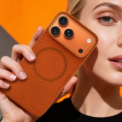 아이폰 17 프로 맥스용 메탈 프레임 프리미엄 아라미드 탄소 섬유 모바일 커버