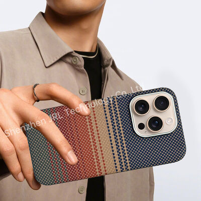 아이폰 17 프로용 맞춤형 일몰 패턴 슈퍼 얇은 아라미드 탄소 섬유 모바일 커버