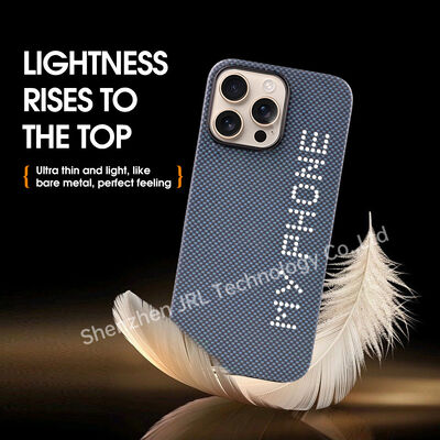 아이폰 17 Pro용 야광 초경량 아라미드 탄소 섬유 모바일 커버